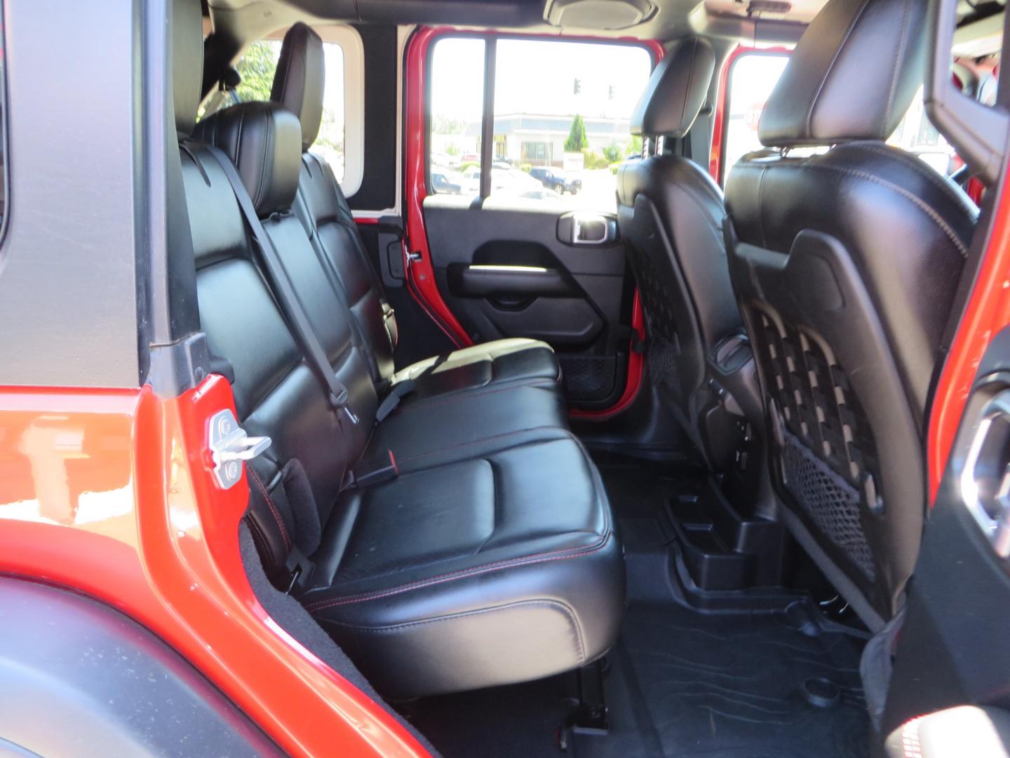 2019 Red /Black Jeep Wrangler Unlimited Rubicon (1C4HJXFN7KW) with an 2.0L L4 DOHC 16V TURBO engine, automatic transmission, located at 2630 Grass Valley Highway, Auburn, CA, 95603, (530) 508-5100, 38.937893, -121.095482 - Rubicon JL ready for all of your offroad adventures. This Jeep is sitting on a Rubicon Express lift kit, RE 2.5 Extreme series shocks, 17" Method bead grip wheels, 37" BFG KO2 tires, EVO front bumper, Warn winch, Road Armor rock slliders, and a HD Jeep spare tire carrier. - Photo#55